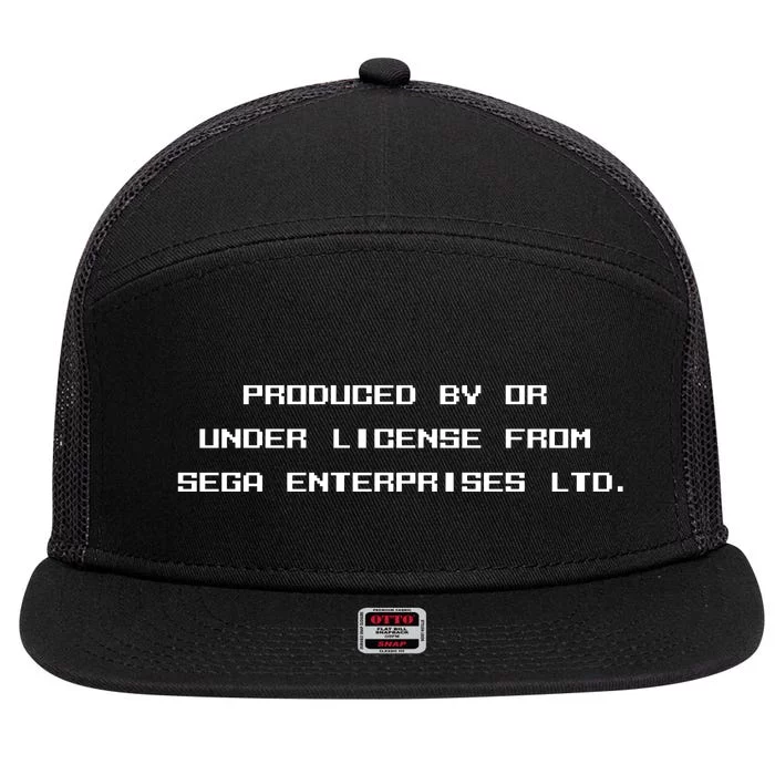 Produced By Or Under License From Sega Enterprises Ltd 7 Panel Mesh Trucker Snapback Hat