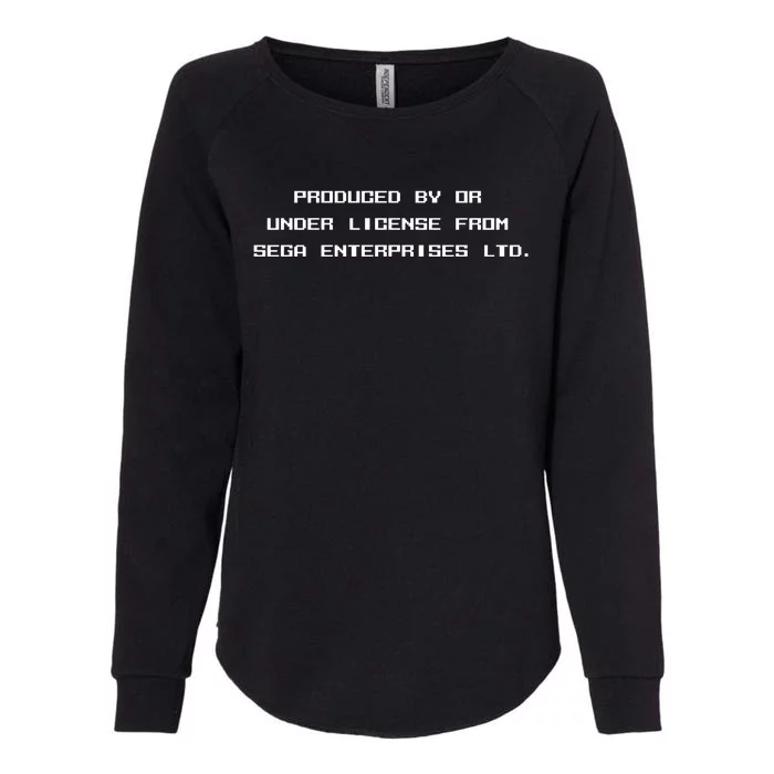 Produced By Or Under License From Sega Enterprises Ltd Womens California Wash Sweatshirt