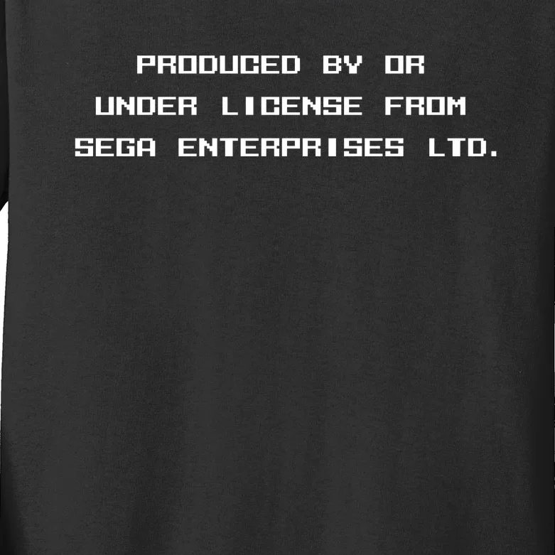 Produced By Or Under License From Sega Enterprises Ltd Kids Long Sleeve Shirt