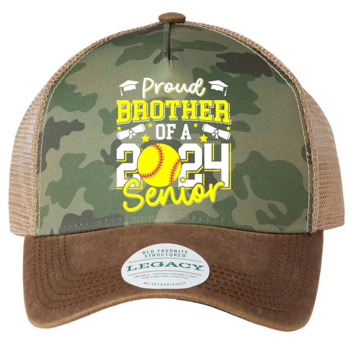 Proud Brother Of A 2024 Senior Brother Class 2024 Softball Legacy Tie Dye Trucker Hat