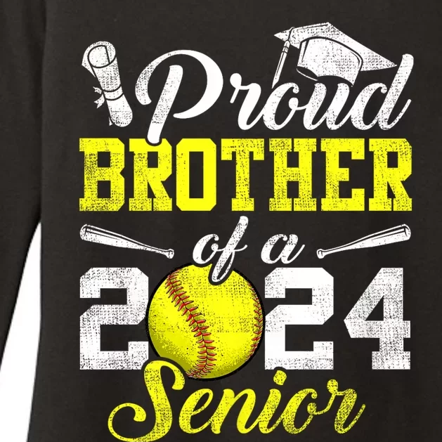 Proud Brother Of A 2024 Senior Brother Class 2024 Softball Womens CVC Long Sleeve Shirt