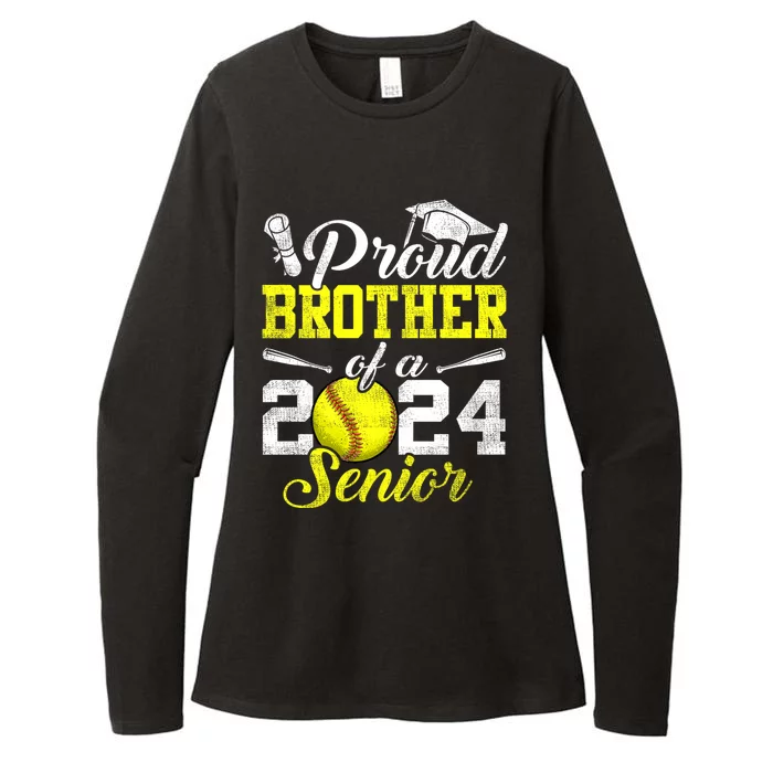 Proud Brother Of A 2024 Senior Brother Class 2024 Softball Womens CVC Long Sleeve Shirt