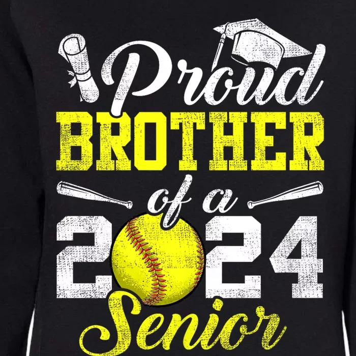 Proud Brother Of A 2024 Senior Brother Class 2024 Softball Womens California Wash Sweatshirt