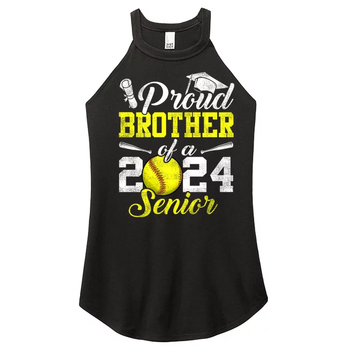 Proud Brother Of A 2024 Senior Brother Class 2024 Softball Women’s Perfect Tri Rocker Tank