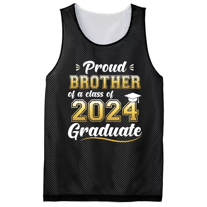 Proud Brother Of A Class Of 2024 Graduate Senior Graduation Mesh Reversible Basketball Jersey Tank