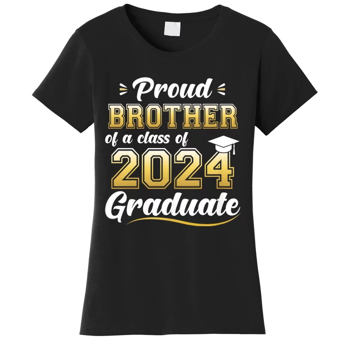 Proud Brother Of A Class Of 2024 Graduate Senior Graduation Women's T-Shirt