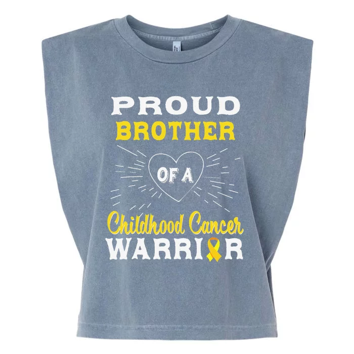 Proud Brother Of A Childhood Cancer Warrior Awareness Garment-Dyed Women's Muscle Tee