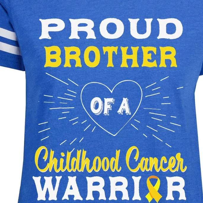 Proud Brother Of A Childhood Cancer Warrior Awareness Enza Ladies Jersey Football T-Shirt