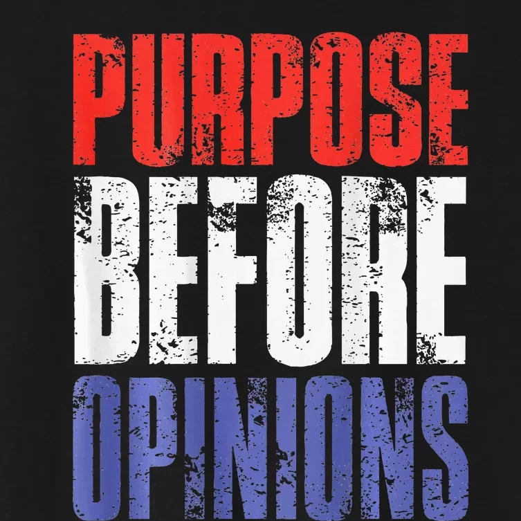 Purpose Before Opinions Austin Theory Live Women's Crop Top Tee