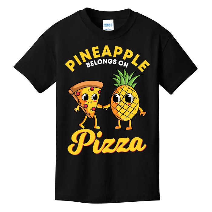 Pineapple Belongs On Pizza Hawaiian Hawaii Pizzeria Kids T-Shirt