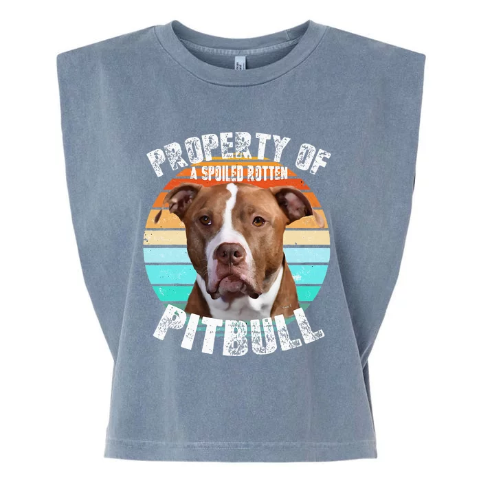 Pit Bull Owner Lover Retro Pitbull Garment-Dyed Women's Muscle Tee