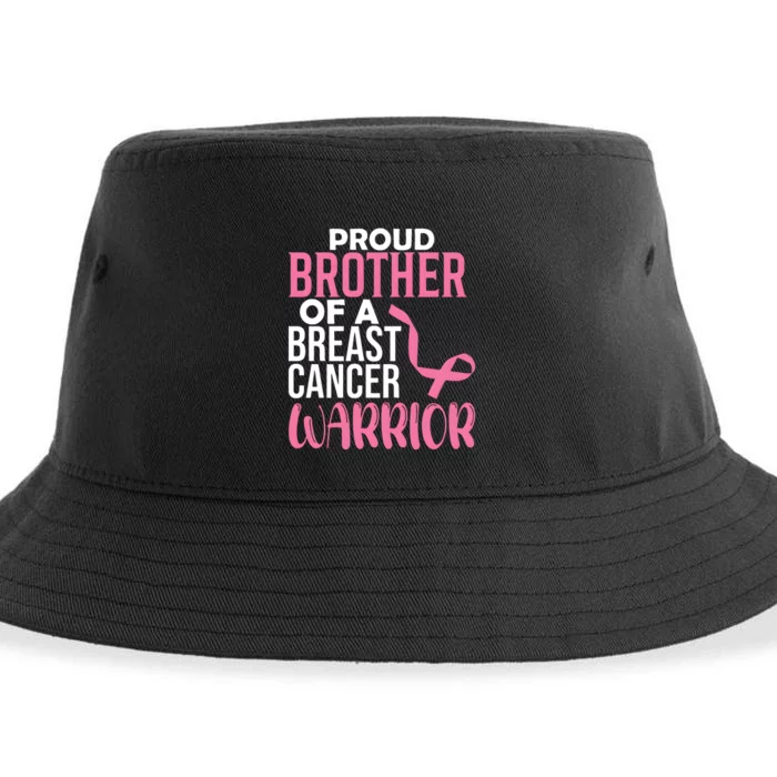 Proud Brother Of A Breast Cancer Warrior Sustainable Bucket Hat