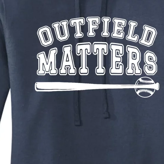 Playing Baseball Outfield Matters - Baseball Outfields Funny Women's Pullover Hoodie