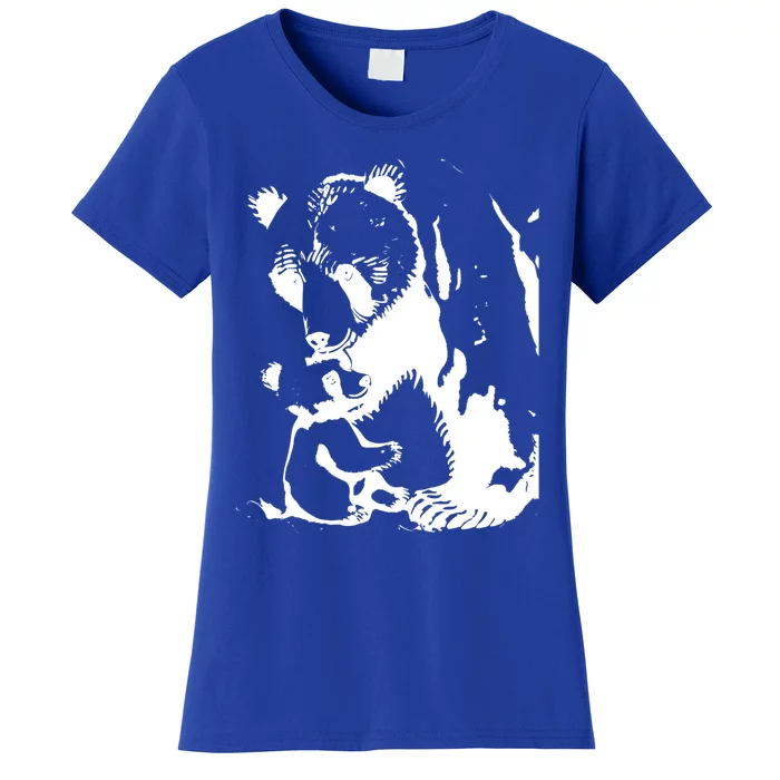 Papa Bear Or Mama Bear With Bear Animal Gift Women's T-Shirt