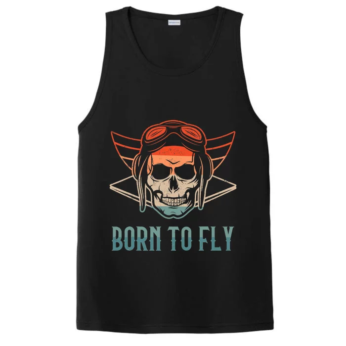 Pilot Born O Fly Airplane Plane Aviator Airport Pilots Performance Tank