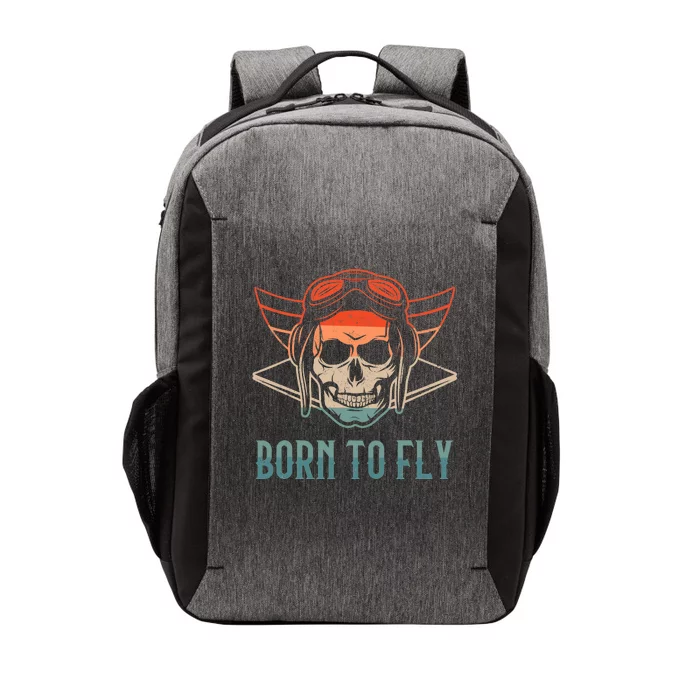 Pilot Born O Fly Airplane Plane Aviator Airport Pilots Vector Backpack