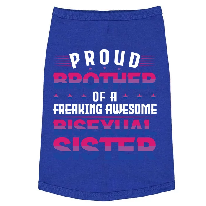 Proud Brother Of An Bisexual Sister Lgbt Pride Bisexual Gift Doggie Tank