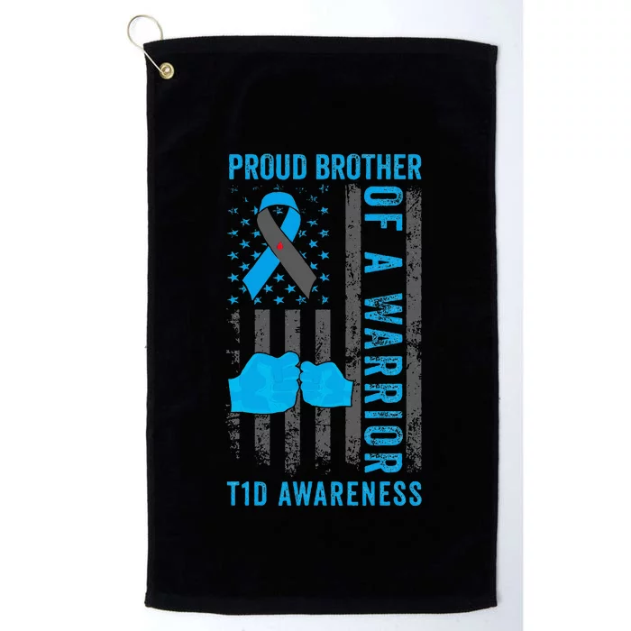 Proud Brother Of A T1d Warrior Type 1 Diabetes Awareness Platinum Collection Golf Towel