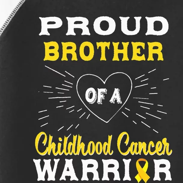 Proud Brother Of A Childhood Cancer Warrior Awareness Toddler Fine Jersey T-Shirt