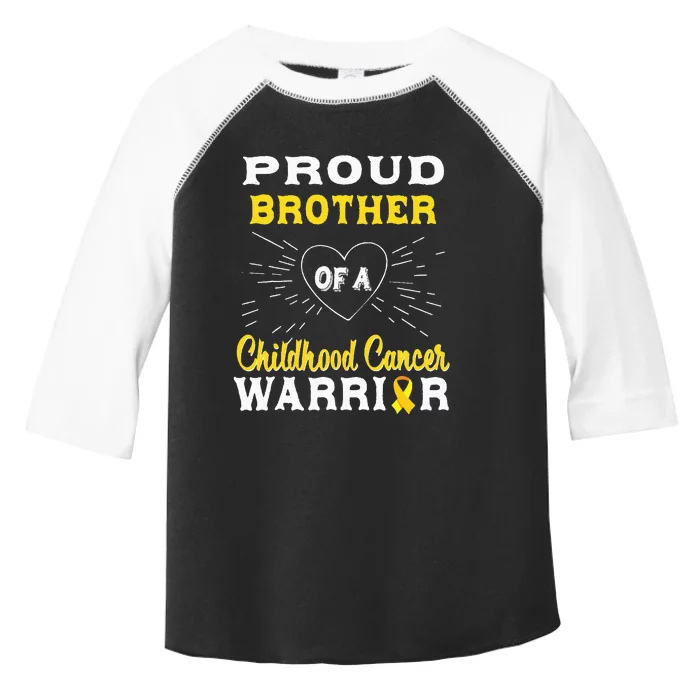 Proud Brother Of A Childhood Cancer Warrior Awareness Toddler Fine Jersey T-Shirt