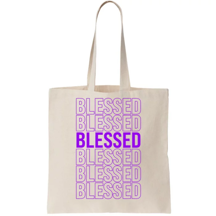 Purple Blessed Purple Tote Bag