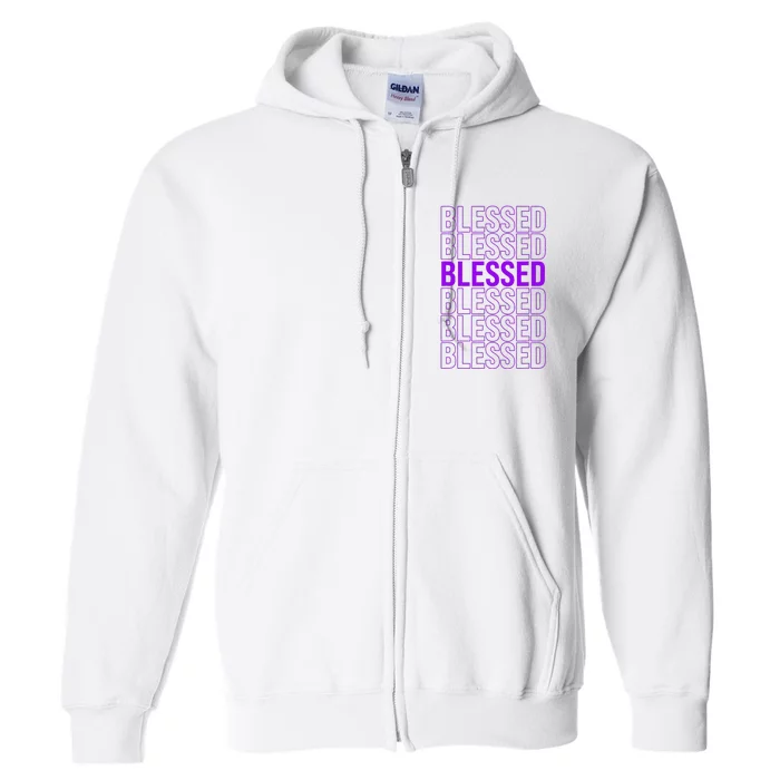 Purple Blessed Purple Full Zip Hoodie