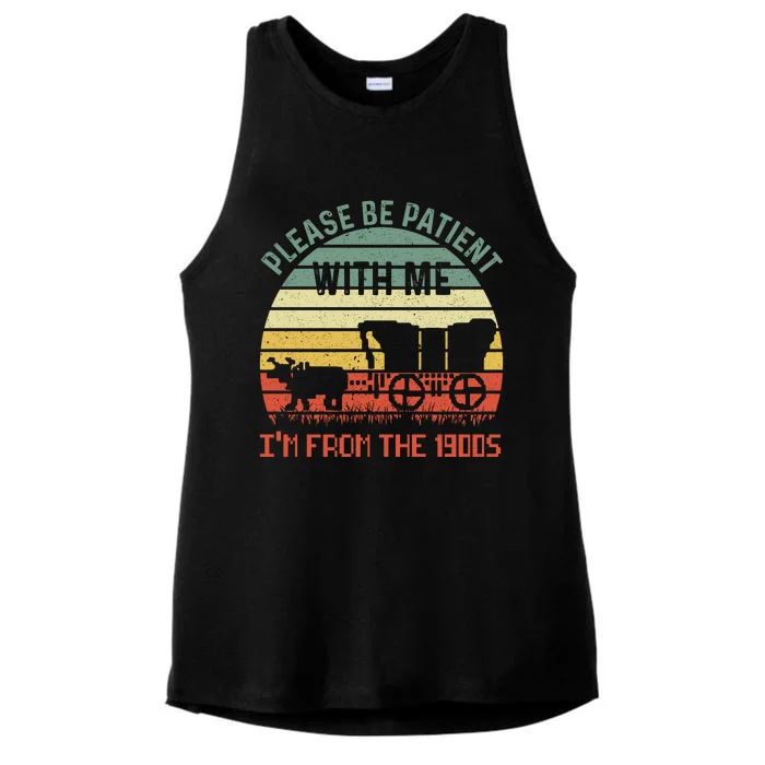 Please Be Patient With Me IM From The 1900S Ladies Tri-Blend Wicking Tank