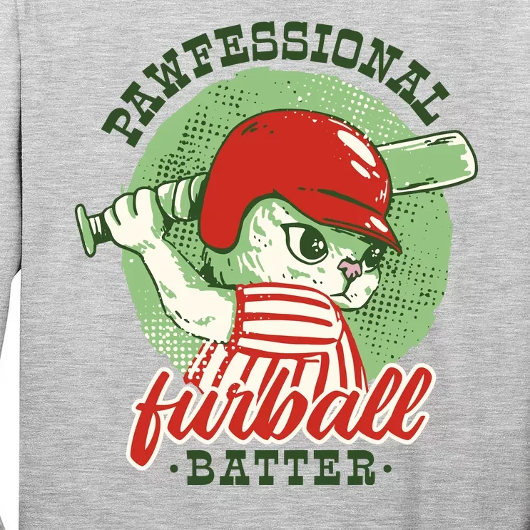 Professional Baseball Player Cat Cute Tall Long Sleeve T-Shirt