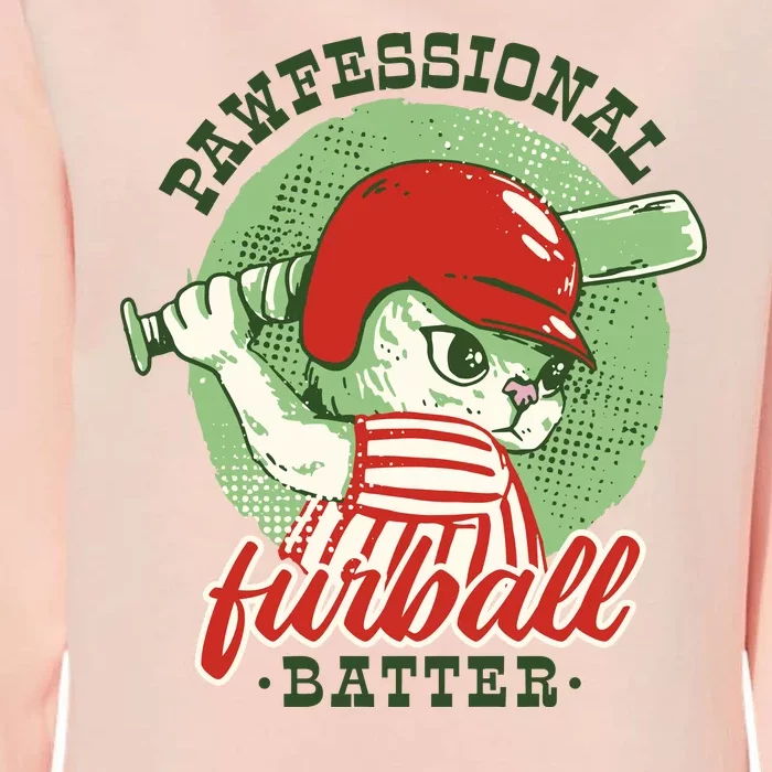 Professional Baseball Player Cat Cute Womens California Wash Sweatshirt