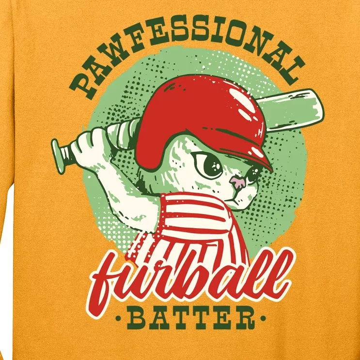 Professional Baseball Player Cat Cute Long Sleeve Shirt