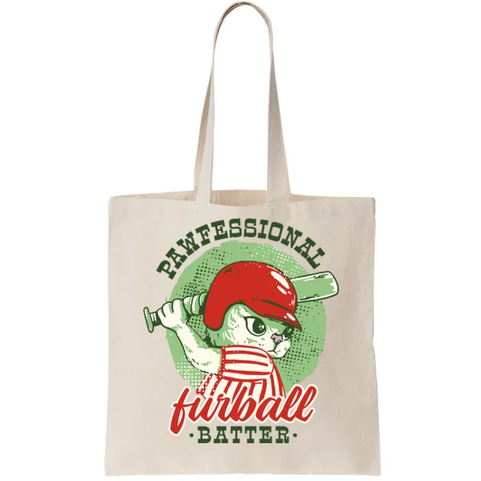 Professional Baseball Player Cat Cute Tote Bag