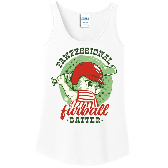 Professional Baseball Player Cat Cute Ladies Essential Tank