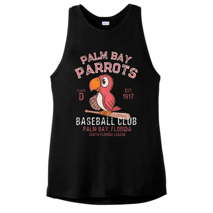 Palm Bay Parrots Baseball Retro Minor League Baseball Team Ladies Tri-Blend Wicking Tank