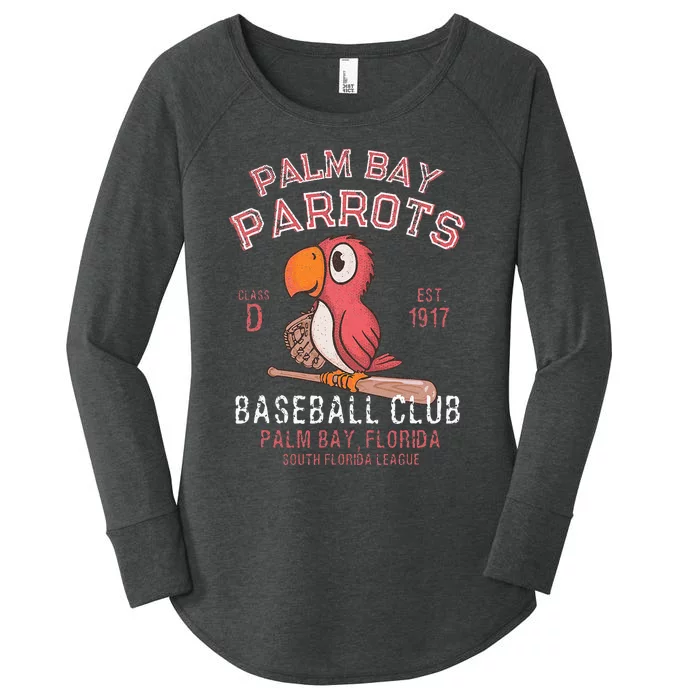 Palm Bay Parrots Baseball Retro Minor League Baseball Team Women's Perfect Tri Tunic Long Sleeve Shirt