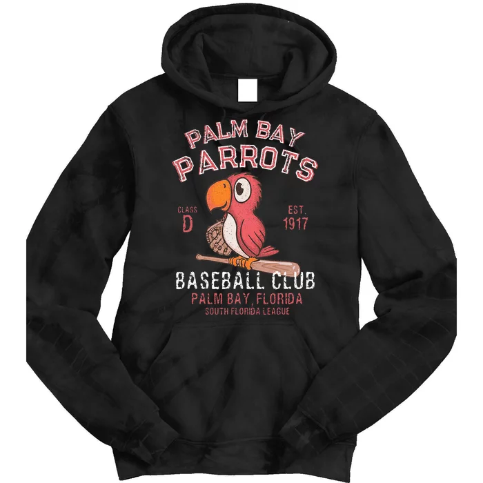 Palm Bay Parrots Baseball Retro Minor League Baseball Team Tie Dye Hoodie