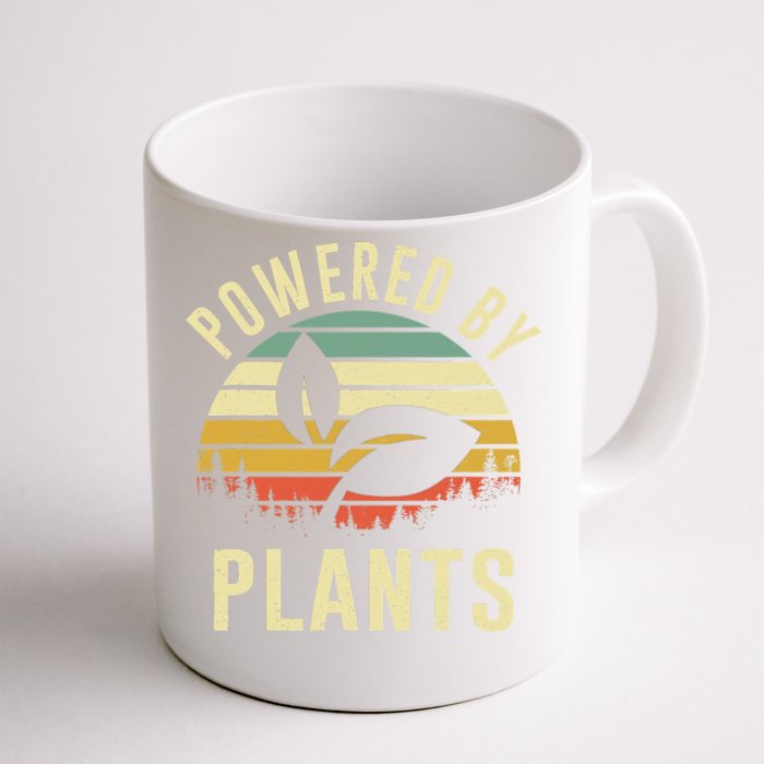 Powered By Plants Vintage Vegetarian By Vegan Diet Front & Back Coffee Mug