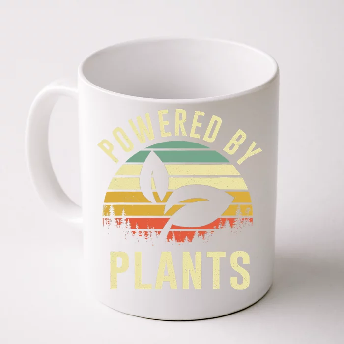 Powered By Plants Vintage Vegetarian By Vegan Diet Front & Back Coffee Mug