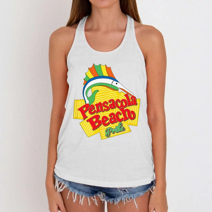 Pensacola Beach Pride Women's Knotted Racerback Tank