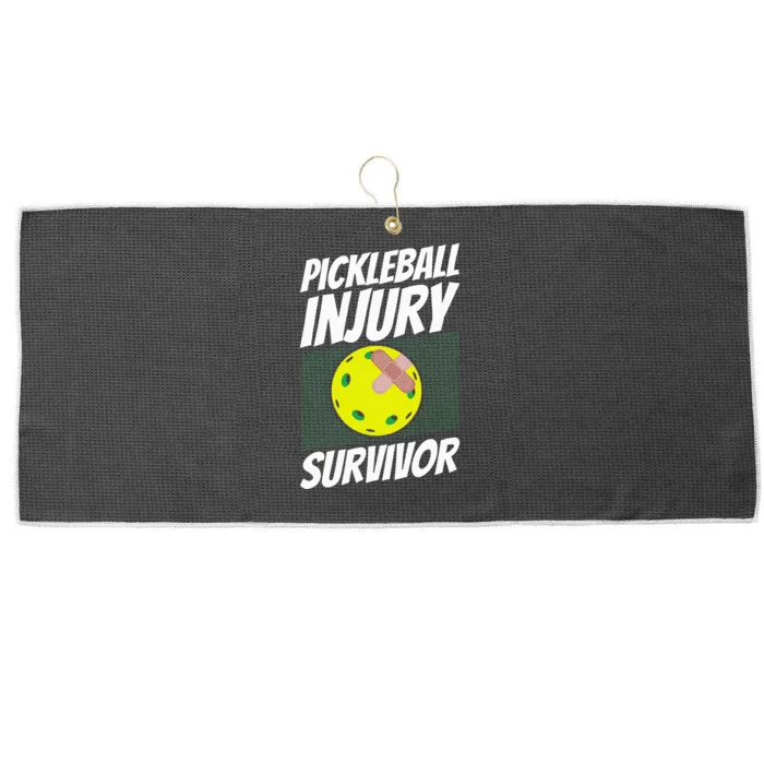 Pickleball Bandaid Pickleball Injury Survivor Large Microfiber Waffle Golf Towel