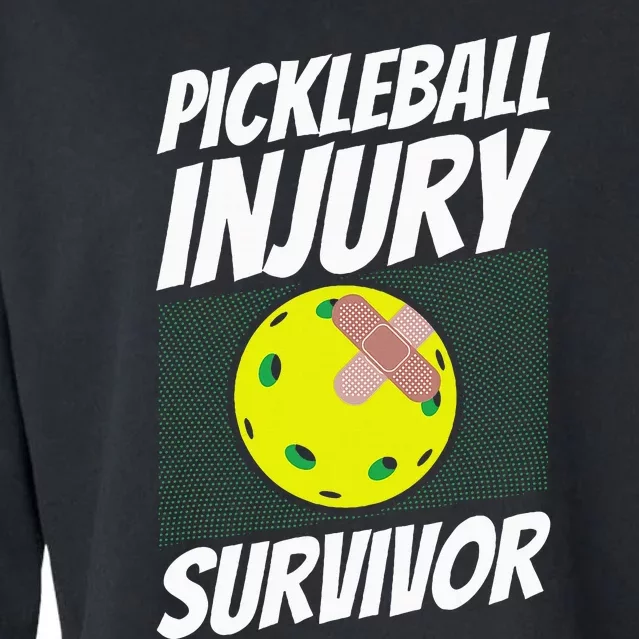 Pickleball Bandaid Pickleball Injury Survivor Cropped Pullover Crew