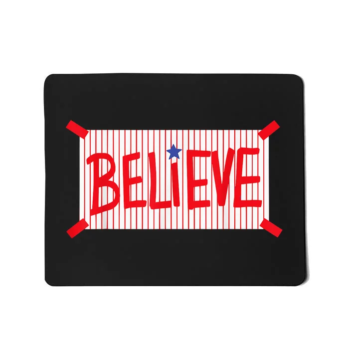 P.H.I.L.L.Y Believe Philadelphia Baseball Player Mousepad