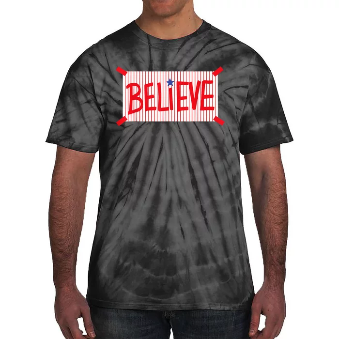 P.H.I.L.L.Y Believe Philadelphia Baseball Player Tie-Dye T-Shirt