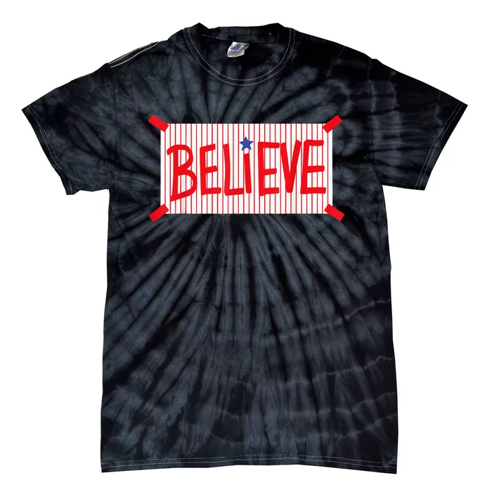 P.H.I.L.L.Y Believe Philadelphia Baseball Player Tie-Dye T-Shirt