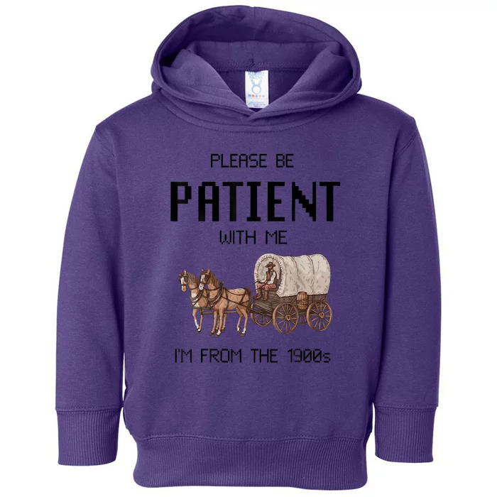 Please Be Patient With Me Im From The 1900s Vintage Gift Toddler Hoodie