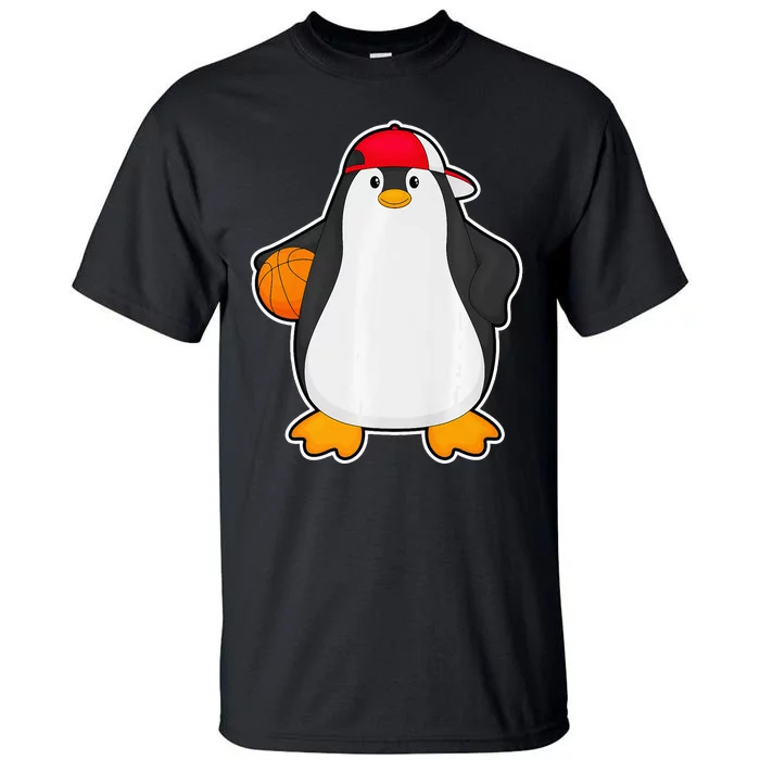 Penguin Basketball Player Basketball Sports Tall T-Shirt