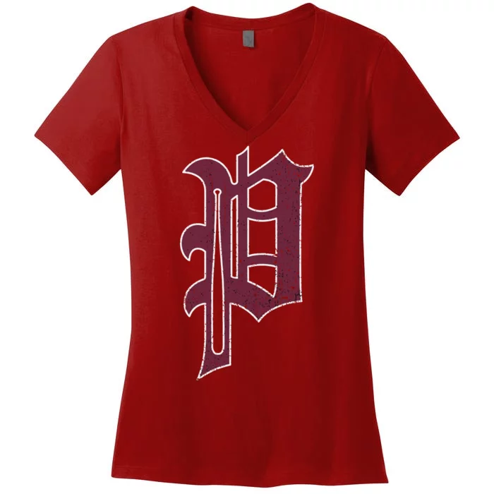 Philadelphia Baseball P Philly Pride Vintage Phill Women's V-Neck T-Shirt