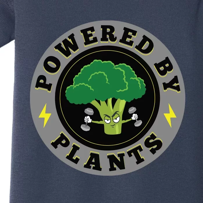 Powered By Plants Funny Vegan Plant Power Baby Bodysuit