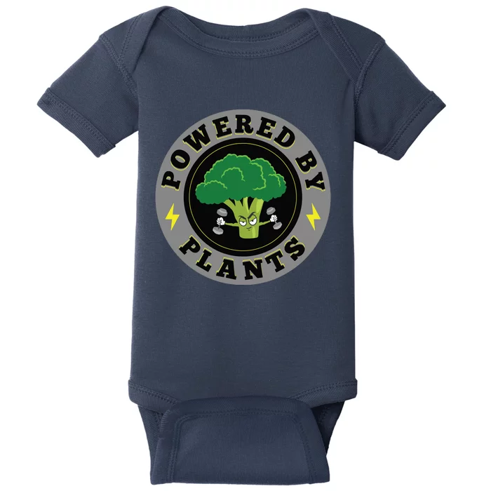 Powered By Plants Funny Vegan Plant Power Baby Bodysuit