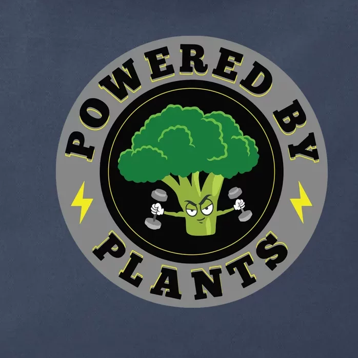 Powered By Plants Funny Vegan Plant Power Zip Tote Bag