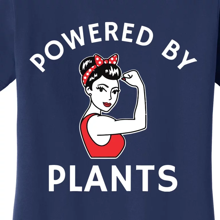 Powered By Plants Retro Womens Vegan Fitness Women's T-Shirt